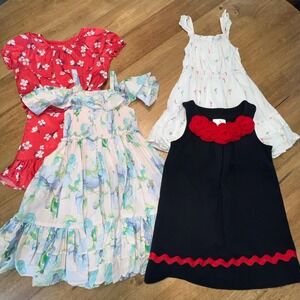 Lot 4‎ girls Janie Jack Hanna Anderson Sz 4 J&J Easter Dress Bundle Summer Vibes
